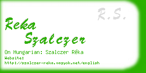 reka szalczer business card